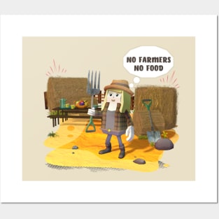 No framers no food. Farmer Girl, Eve Posters and Art